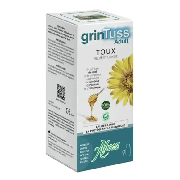 Grintuss adult sirop toux sèche et grasse Aboca - flacon de 180g