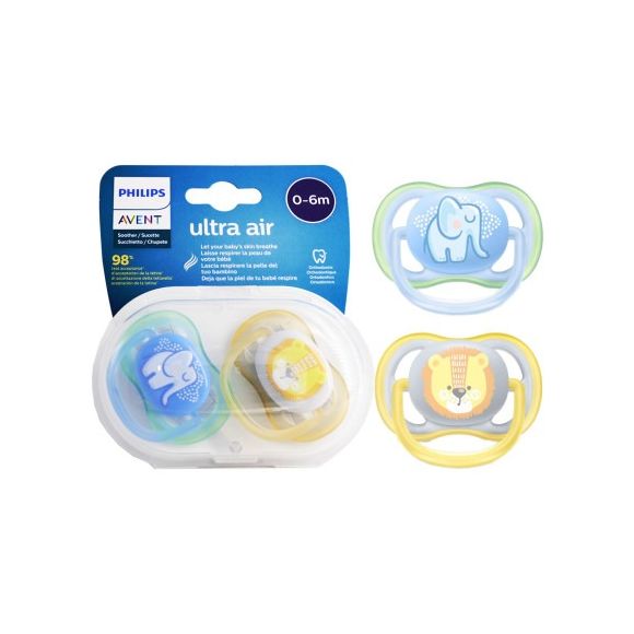 Sucette ultra air 0-6 mois Avent - lot de 2 sucettes