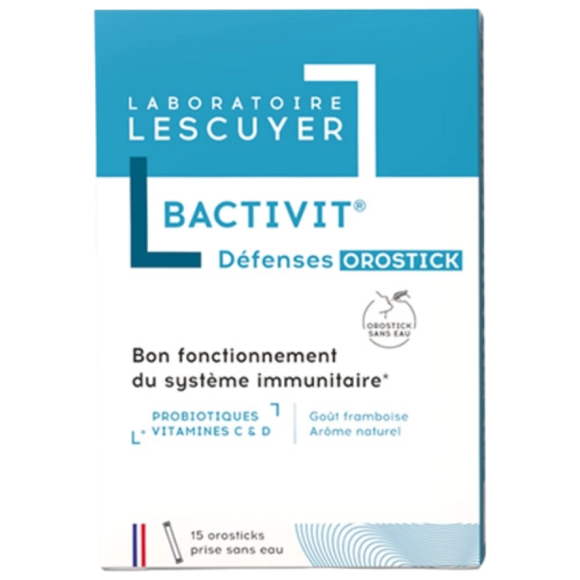 Bactivit défenses orostick Lescuyer - boite de 15 orosticks 